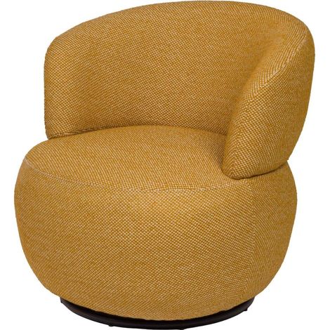 Amadeus - Fauteuil en tissu jaune Brice (1/4)