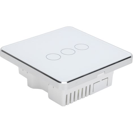 Interrupteur tactile ZigBee 3.0 intelligent sans fil, commande vocale Alexa/Google, 86x86mm, 100-250V AC, 3 canaux (1/5)