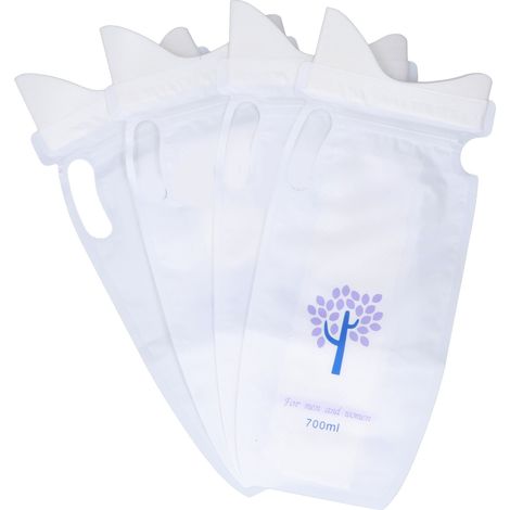 Lot de 4 sacs à urine jetables unisexes, sacs à urine portables pour voiture, sacs à urine d'urgence pour enfants et adultes (1/5)