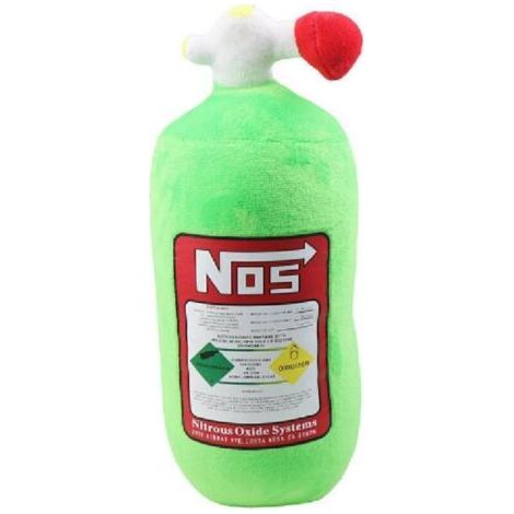 Pair (vert)Nos Oreiller de bouteille d'oxyde nitreux Coussin d'appui-tête décoratif de voiture Oreiller en peluche créatif, appui-tête