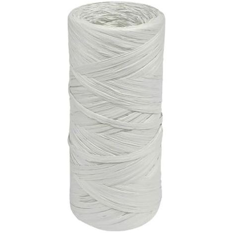RAFIA SINTETICA A GOMITOLO gr. 500 circa - avorio 25 KG