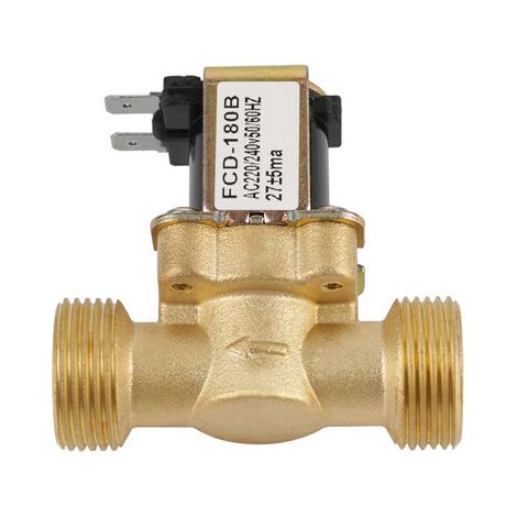 Electrovanne, Entrée d'Eau Bidirectionnelle G3/4 N/C Électrovanne Électronique Fermée Normale CA 220V 240V FCD-180B (1/5)