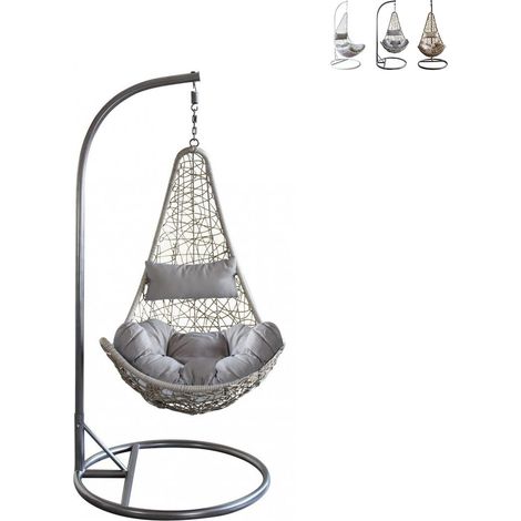 Silla Colgante Mecedora Ponza - Gris
