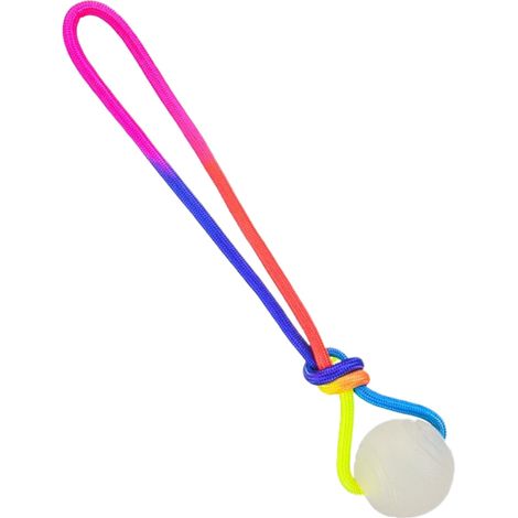 Balles Pour Chiens Mâcheurs Agressifs - Balles Lumineuses avec Corde - Jouets à Mâcher Balle de Rappel pour Chien - pour Toutes Races, Mâcheurs Agressifs, Chiots, Stimulation et Enrichissement, Intéri (1/5)