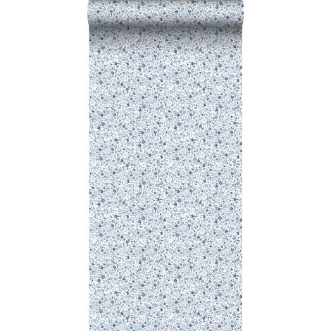 papier peint fleurs bleu sur blanc - Sanders & Sanders (1/5)