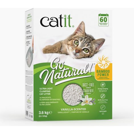 Arena Aglomerante Ultraligera para Gatos de Bambú Catit Go Natural