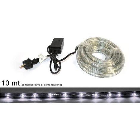 TUBO LED 10 MT 3 VIE BIANCO FREDDO