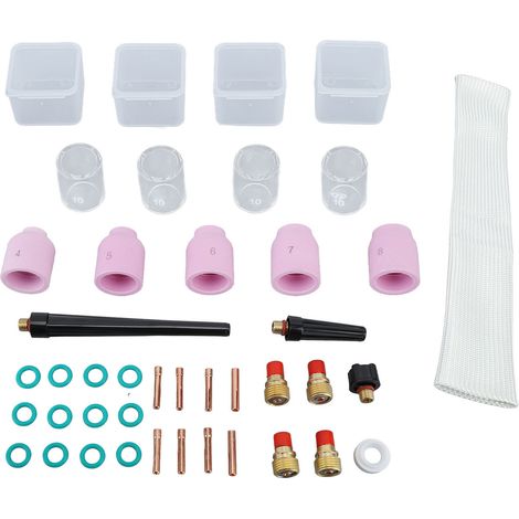 38-teiliges Set für WIG-Plasmaschneidbrennerlinse
