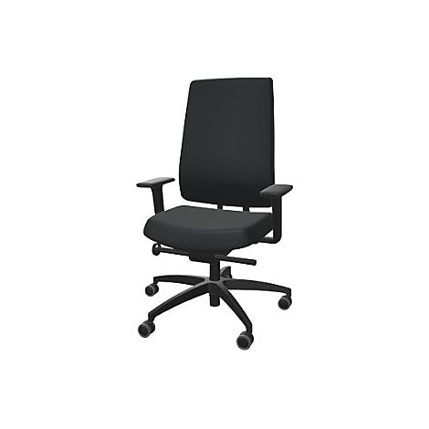 Sedia da ufficio Dauphin Indeed nero tessuto comodo (1/2)