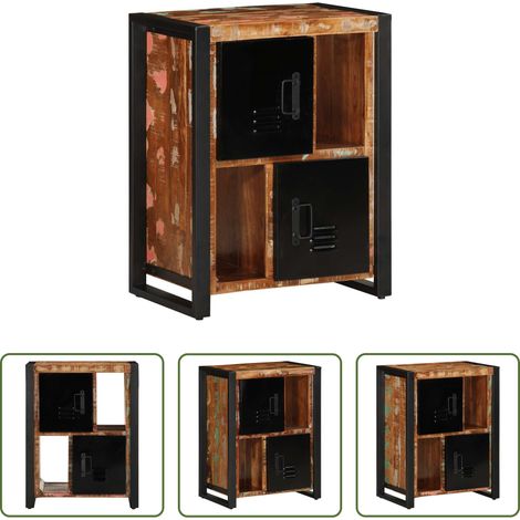vidaXL Meuble bois - Buffet multicolore 55x35x70 cm bois massif récupération (1/5)