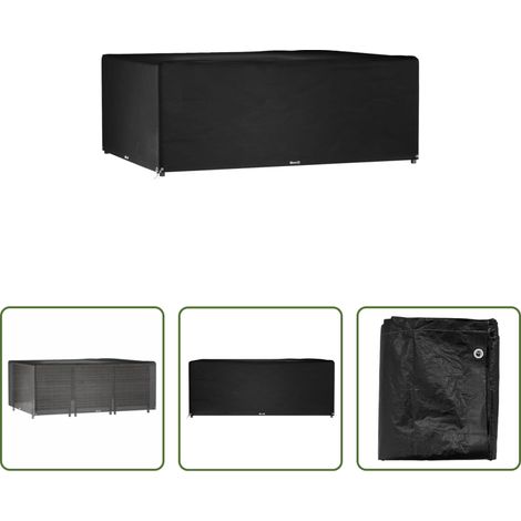 Rattanmöbel schützen - Gartenmöbel-Abdeckung 16 Ösen 278x204x105 cm Rechteckig (1/5)