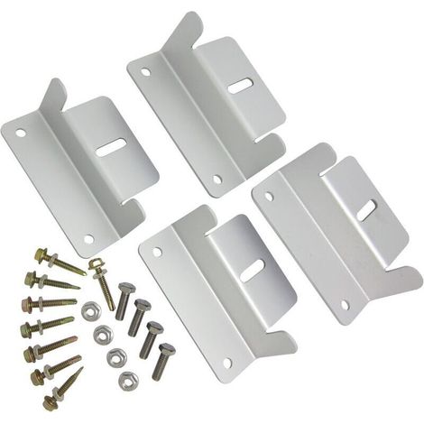 Set di 2 sistemi di montaggio a forma di Z per l'installazione di pannelli solari, per caravan, barche, auto, camion, case, montaggio su tetto off-grid (8 staffe in totale) (1/4)