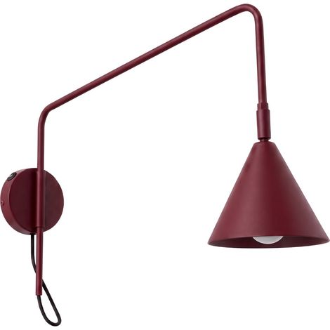 Applique Nox borgogna 14x30x61cm Acciaio Sollux (1/5)
