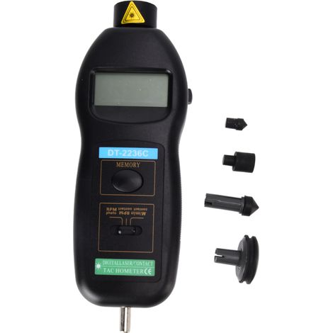 DT-2236C Tachymètre laser numérique sans contact,Appareil de mesure multifonction de vitesse de rotation,Compteur digital à capteur optique (1/5)