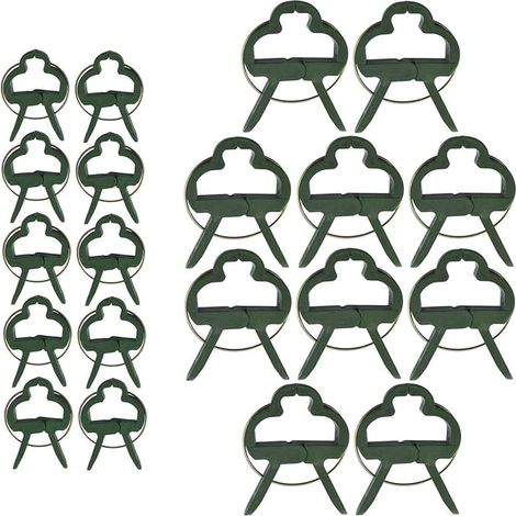 Lntyq 60 Stück Kletterpflanzen-Clips, Tomaten-Clips, Pflanzen-Clips, Tomaten-Krawattenclips (2 Größen) (1/5)