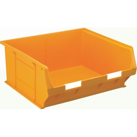 Bac de rangement RS PRO Jaune en PP, 180mm x 419mm x 376mm ( Prix pour 1 ) (1/2)