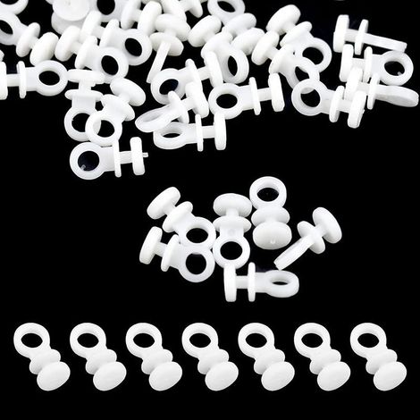 50-teiliges Set bestehend aus Gardinenschiene, Rollen, Haken, Gardinenschiene, Rollen und Kugellager-Ersatzteilen (1/5)