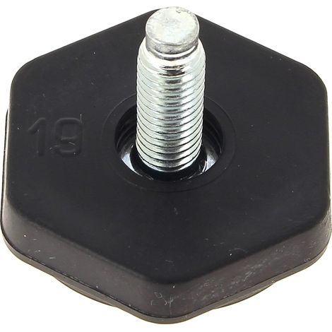 PIED M8 H=2.9 CM LISERE 8 MM ROHS pour LAVE LINGE INDESIT -... (1/3)