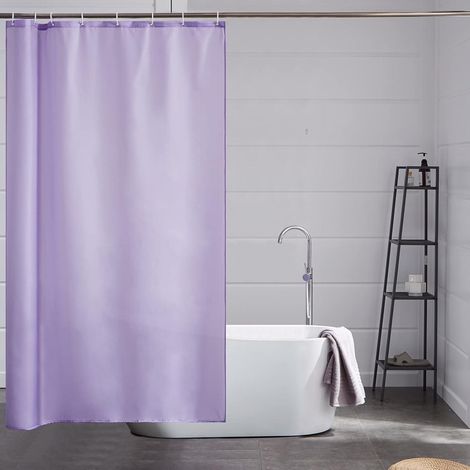 Lila Duschvorhang 120x180 cm, Polyester, schimmelresistent, wasserabweisend, waschbar (1/5)