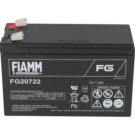 Fiamm Blei-Akku FG20722 Pb 12V / 7,2Ah Faston 6,3 (1/5)