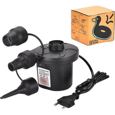 in 1 Elektrische Luftpumpe, Luftmatratzenpumpe, Elektrische Luftmatratzenpumpe mit 3 Luftdüsen, Luftmatratzenpumpe für aufblasbare Matratze, Boot, Matratze (1/5)