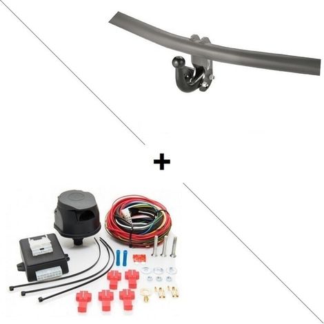 Attelage Volkswagen Caddy / Caddy Maxi (4x4 10/08-08/15) Col de cygne + faisceau universel 7 broches + boitier électronique (1/2)