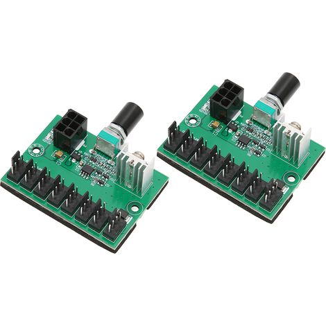 Adaptateur ventilateur 2 pièces 12V 4 broches, répartiteur 8 voies 2/3/4/6 broches pour boîtier PC, plug and play (1/5)