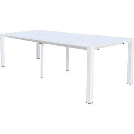 ARIZONA - set tavolo in alluminio cm 100 x 51,50/104/156/208/260 x 74 h con 8 poltrone Lotus (1/4)