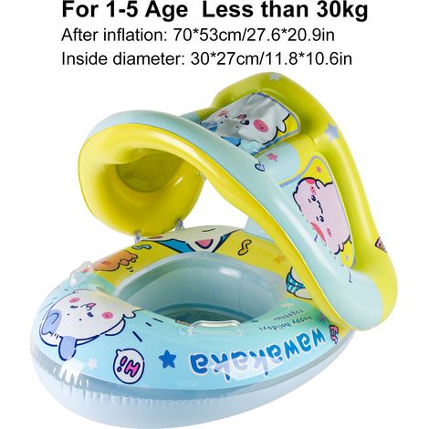 Bouée gonflable avec pare-soleil, bateau gonflable pour bébé, adapté aux tout-petits
