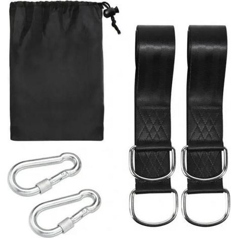 Kit De Suspension Pour Balançoire - Sangle En Nylon Haute Résistance - Compatible Avec Hamac Balançoire Jardin Terrasse - 4 Pièces (1/4)