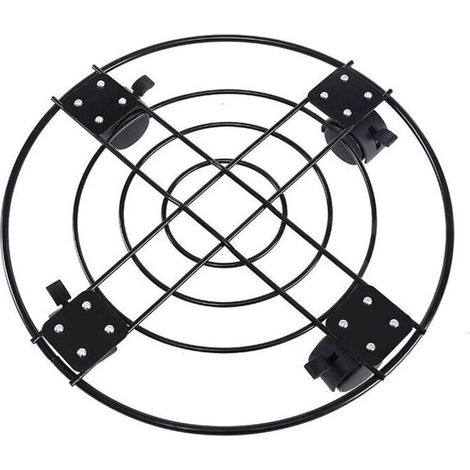 Support pour plantes de 13 pouces avec roulettes Support pour plantes roulantes avec roues, pot de jardin en fer robuste, chariot pour plantes en pot avec serrure, convient pour l'extéri et
