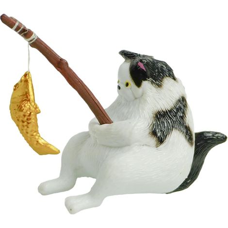 Aquarium Statue small Katzenfiguren Süße Fischerkatze Figur