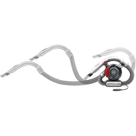 [GEBRAUCHT] Black+Decker PD1200AV Handstaubsauger für das Auto, Zyklon, flexibler Schlauch, Adapter für Zigarettenanzünder, 12V, Rot &amp Grau