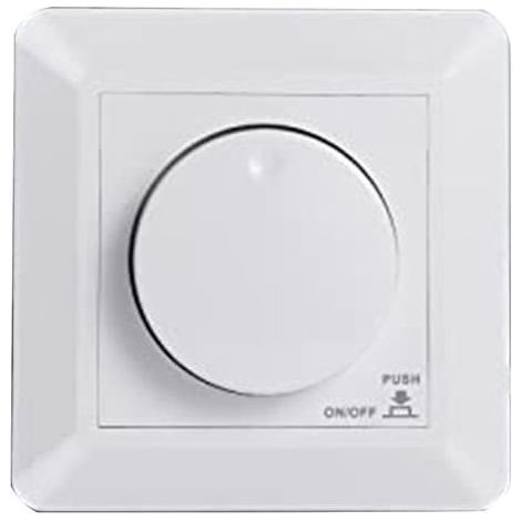 Interrupteur variateur LED, variateur encastré pour LED et halogènes à intensité variable, variateur LED 5-300 W, variateur à contrôle de phase (1/5)