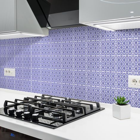 Sticker Mural Carrelage adhésif Cuisine Salle de Bain - 60 STICKERS CARREAUX DE CIMENT ORIENTAL LIWA - 60stickers20x20cm (1/5)