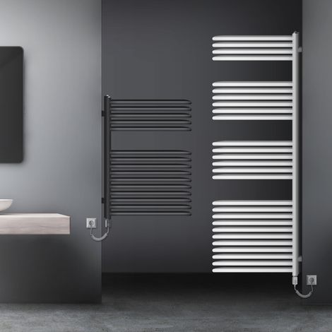 ML-Design Elektrischer Badheizkörper 500x800 mm Anthrazit & Heizstab 300W, Design Heizkörper Designheizkörper Handtuchtrockner Handtuchwärmer Handtuchheizkörper Handtuchhalter Handtuchheizung Heizung (1/5)