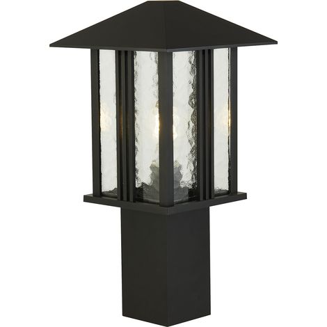 Paletto Contemporaneo Venezia Alluminio Nero Vetro Trasparente 1 Luce E27 45Cm (1/5)