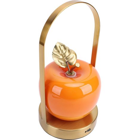 Portable Wireless Desk Lamp, USB Rechargeable, Dimmable 3000K-6000K, Fruit-Shaped Bedside Lamp with 2000mAh Battery, for Bedroom, Living Room (1/5)