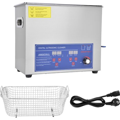 Nettoyeur Ultrasonique Numérique 6L, Puissance Industrielle, Température Réglable, Laboratoire, 40KHz, Prise UE 220V, Matériel de Nettoyage Pro (1/5)