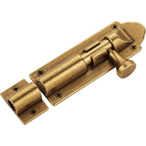 Verrous en laiton massif, serrures de porte coulissante en bronze, verrous coulissants robustes (1/3)