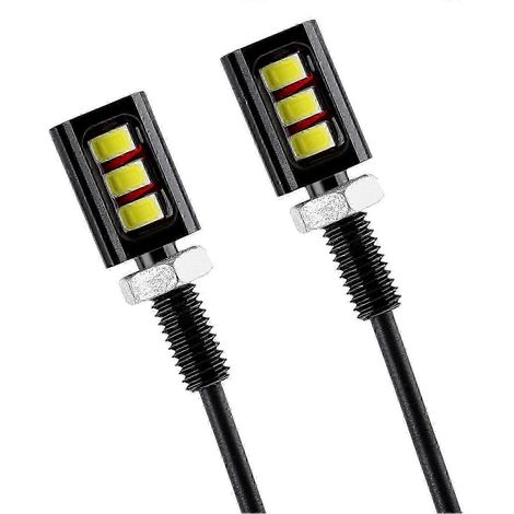 Éclairage de plaque d'immatriculation, éclairage LED universel 12 V pour plaque d'immatriculation de voiture, ampoules LED à vis pour plaque d'immatriculation, 1 paire (blanche) (1/5)