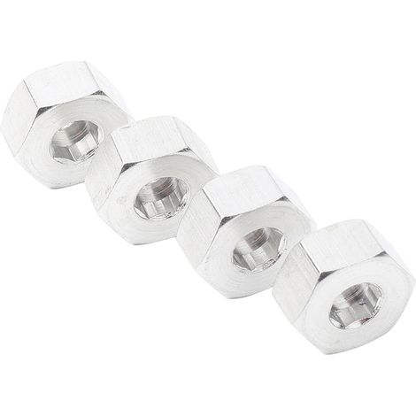 Aluminiumlegierung 5 mm auf 12 mm Radsechskant-Nabenadapter für WPL 1634 RC Truck (Silber) (1/5)