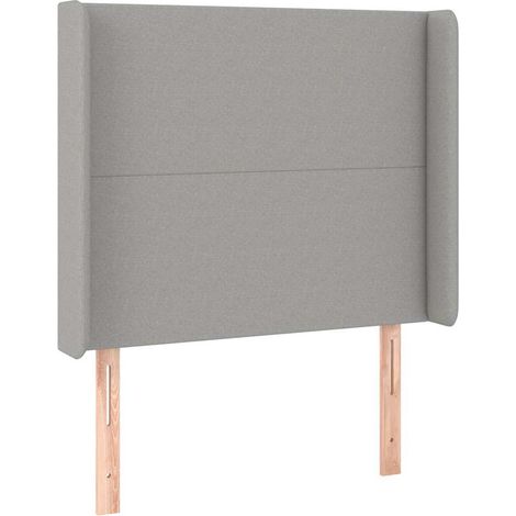 Maison Exclusive - Cabecero con orejas de tela gris claro 103x16x (1/5)