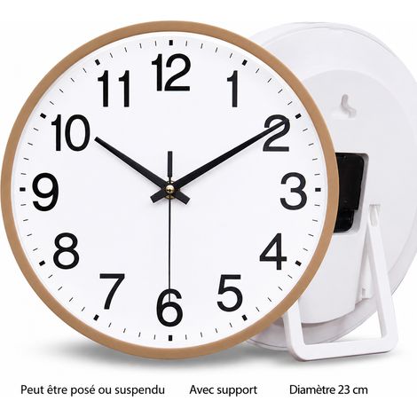 Horloge à poser et murale avec cadre photo et écran LCD calendrier – Champagne 23 cm 23 cm – Livraison gratuite