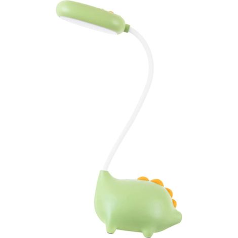 Lampe de bureau unique en forme de dinosaure Veilleuse LED pour enfants Charge sans fil Étudiant Apprentissage Lampe de protection des yeux Vert (1/5)