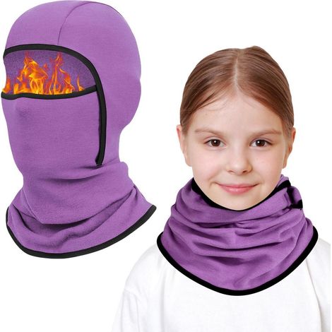 Kinder Sturmhaube Winter 6-14 Jahre, Winddicht Fleece Skimaske Radfahren Gesichtsmaske unter Helm (1/5)