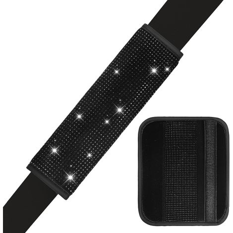 Covers Black Seat Belt for 2 in Microfiber Leather Padded