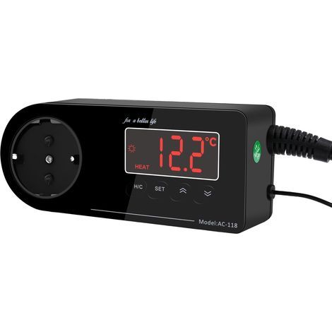 Thermostat Terrarium Prise Thermostat Thermostat Terrarium Jour Nuit avec Sonde Temperature pour Aquarium et Reptiles (1/5)