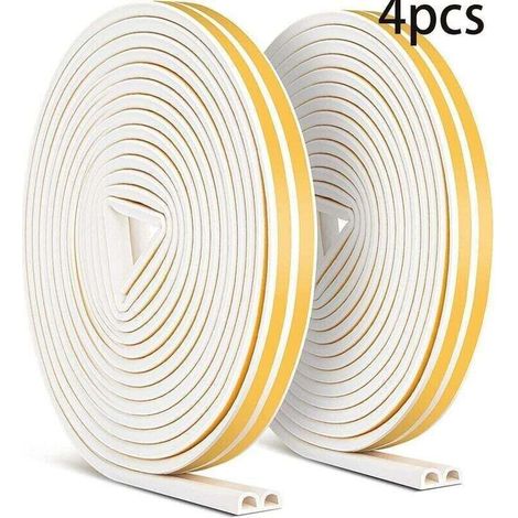 24 m sealing strip, self-adhesive anti-collision seal for doors, soundproof and weatherproof door and window seal – 9 mm x 6 mm (1/4)