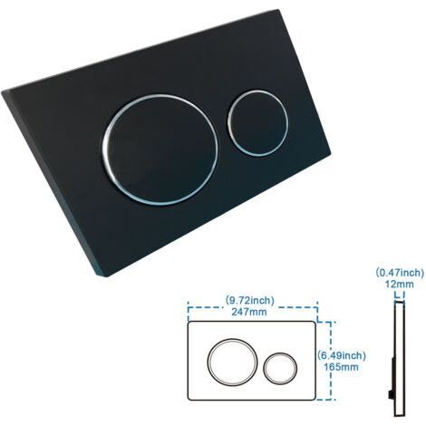 Hidden Panel Jblsigma20 Black Electroplated Ring Toilet Fill Button -